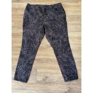 Bandolino Mandie Skinny Jeans | Dark Abstract Animal Print | Size 18W